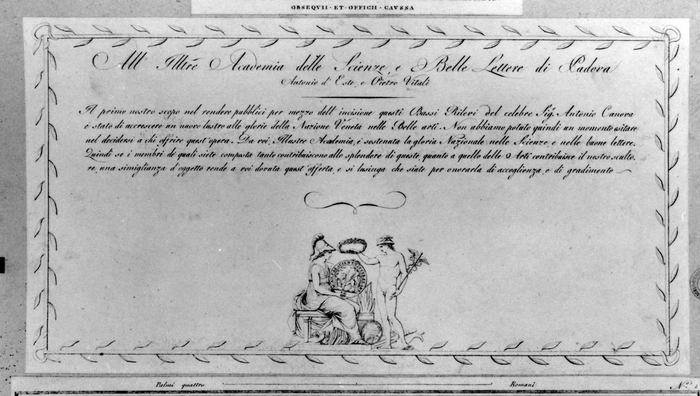 Dedica. allegoria delle arti e delle scienze - Collezione Remondini, Bassano del Grappa, Vicenza